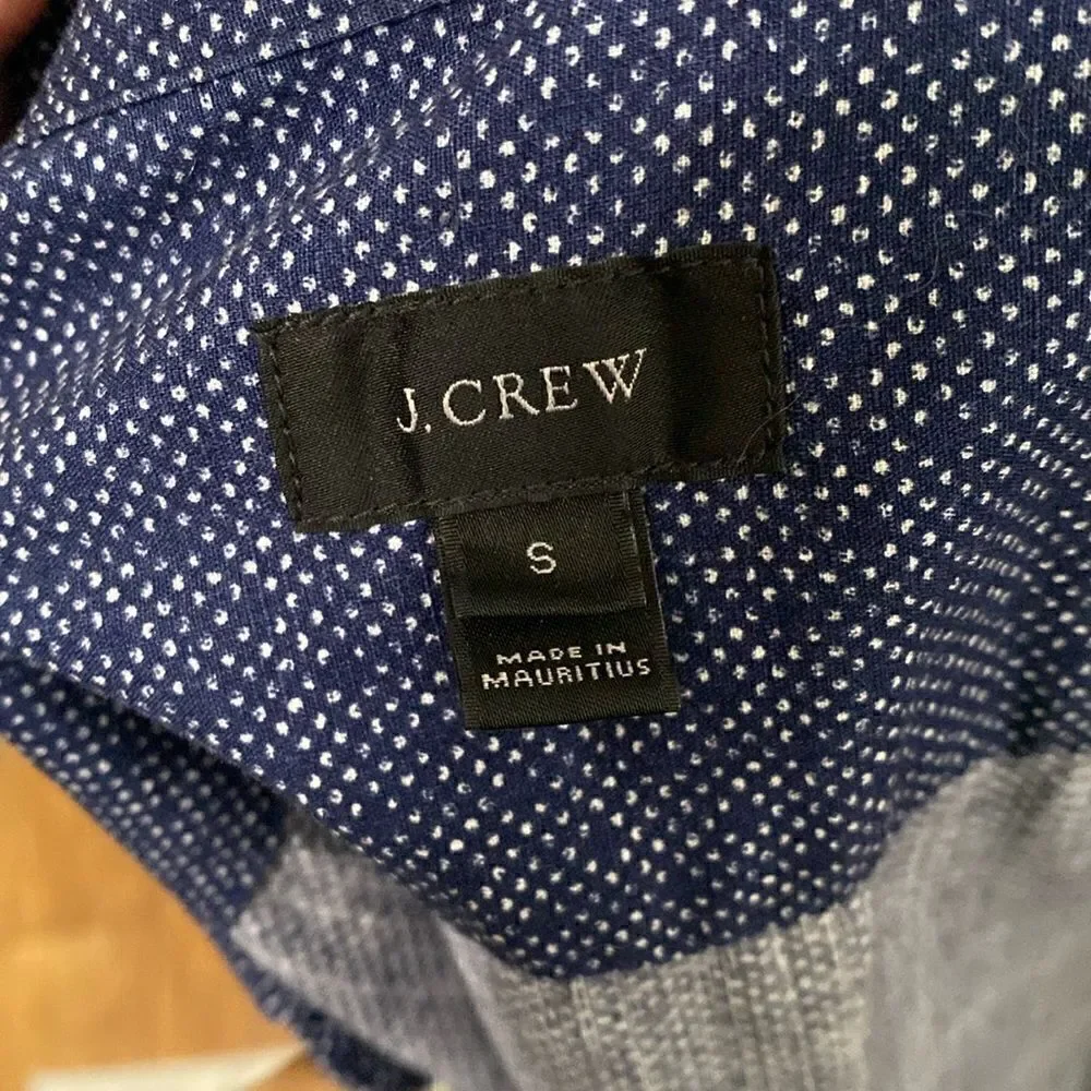 J.Crew Textured Blued Buttoned Down Mens Shirt A4813 Cotton